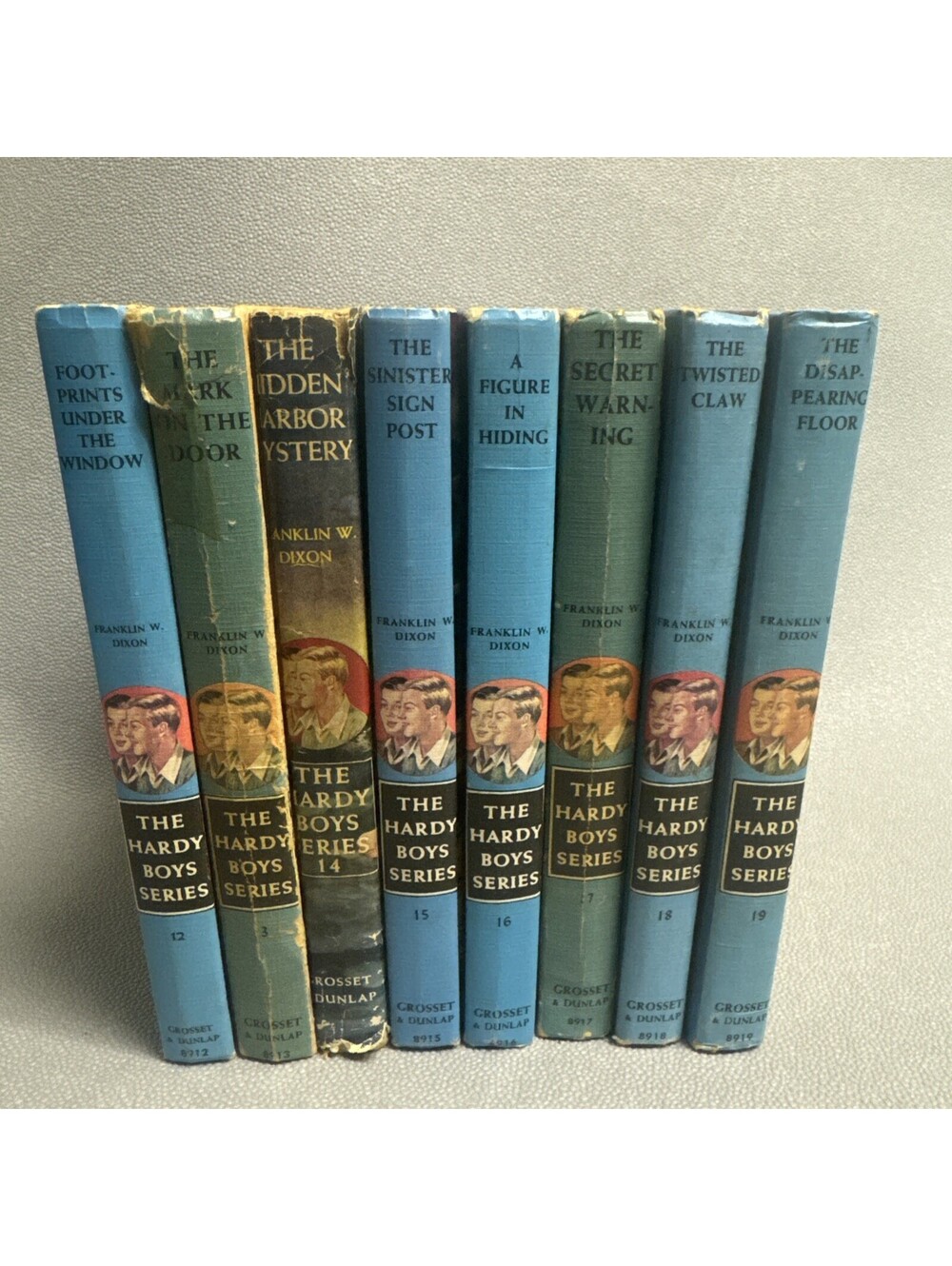 Hardy Boys Vintage Book Lot, #12-19 Hardcover 1960’s 8 Books Grosset & Dunlap